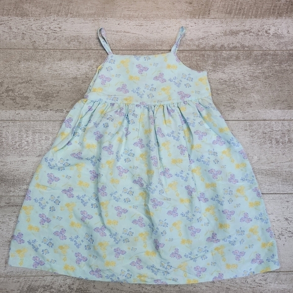 VTG Blue Floral Gymboree Girls Dress Size Medium - Picture 1 of 4
